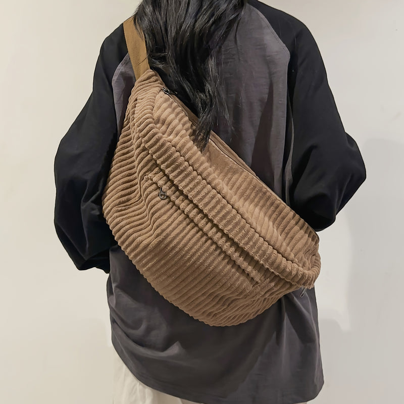 Sac banane grand format en velours