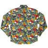 chemise à motifs têtes de morts et fleurs