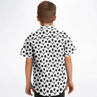 chemise garçon blanche à manches courtes