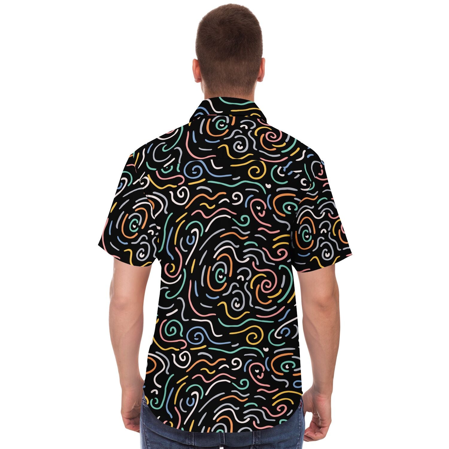 Short Sleeve Button Down Shirt - AOP copy