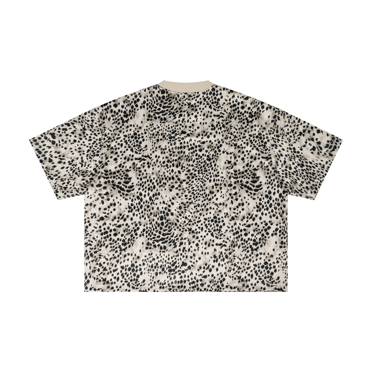 T-shirt Boxy Motif Léopard Noir — Streetwear Belge