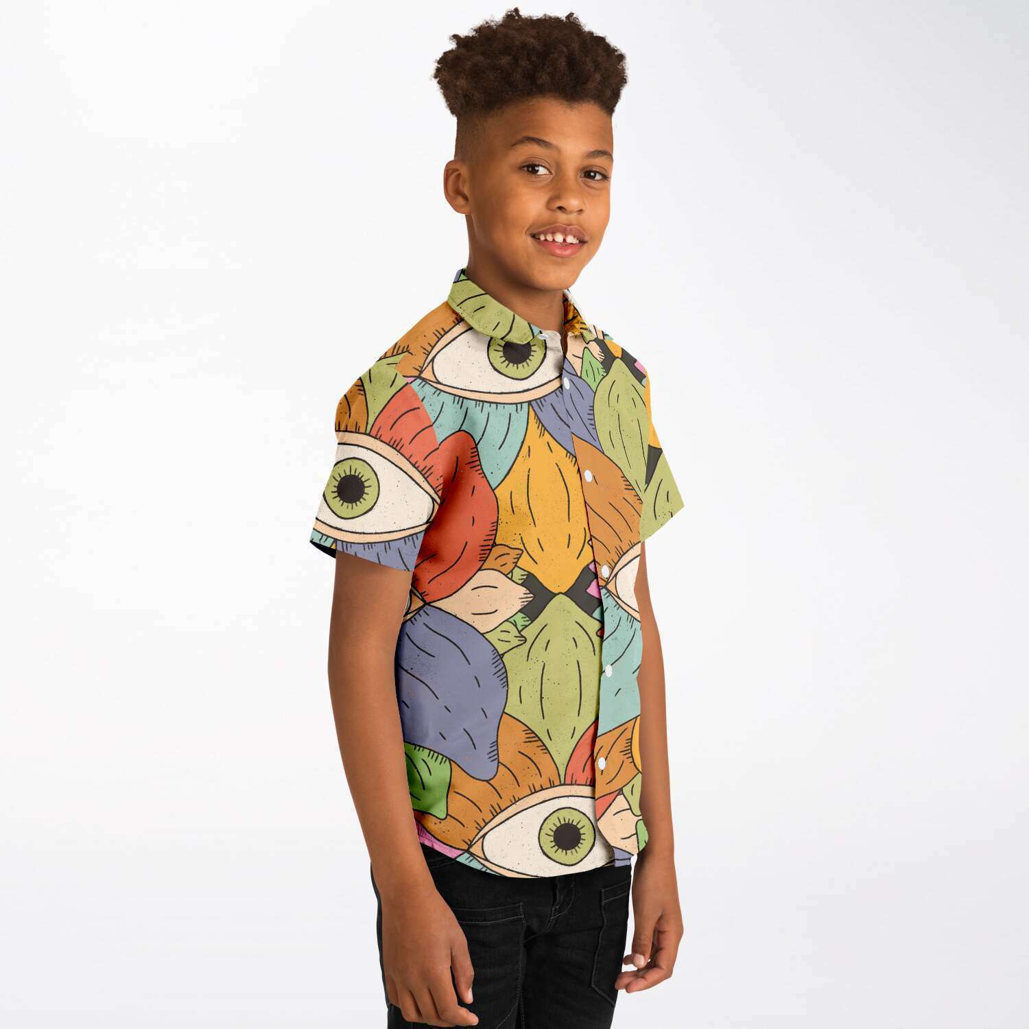 chemise garçon tendance beige manches courtes