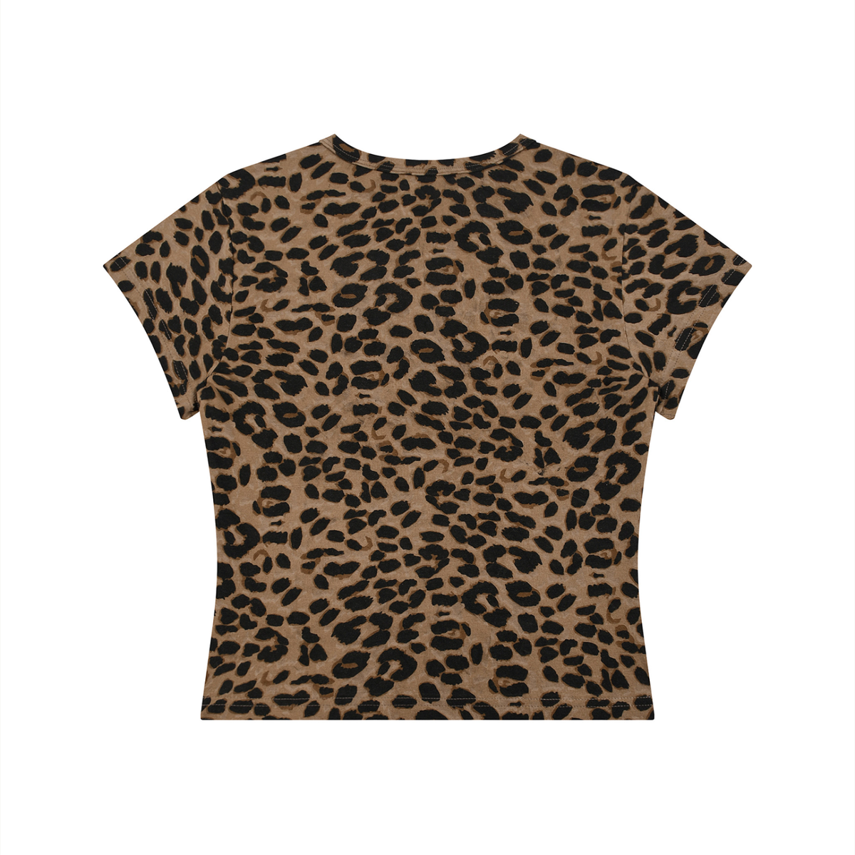 Dos du t-shirt femme crop top léopard