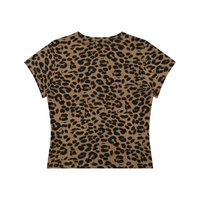 Dos du t-shirt femme crop top léopard