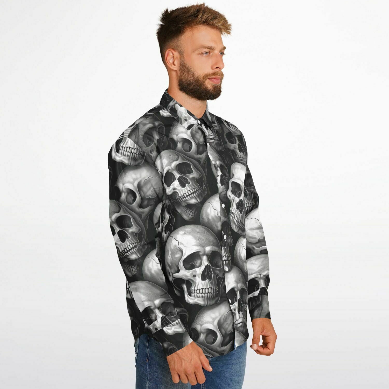 chemise homme design têtes de morts