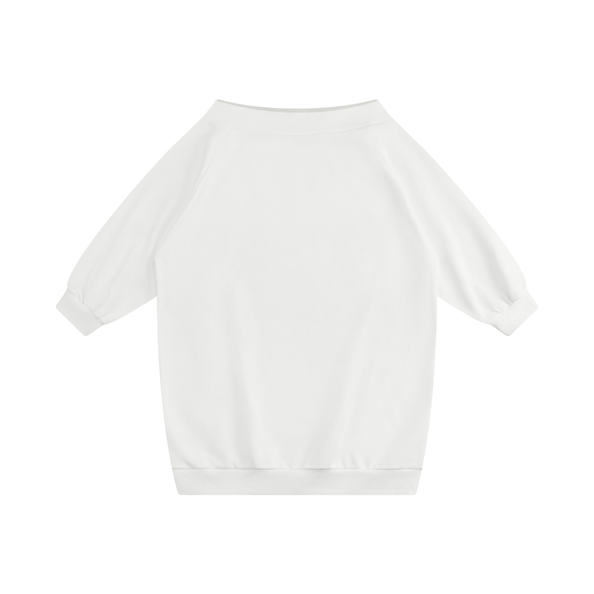 Robe sweat épaules dénudées femme blanc, vue de face