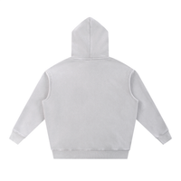 Dos du hoodie oversize délavé gris clair CHT'M Wear, molleton épais snow wash