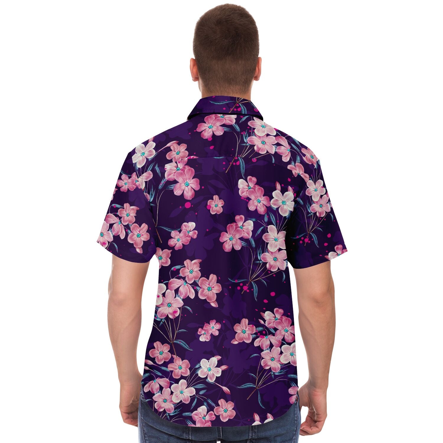 vêtement homme manches courtes à fleurs