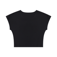 Packshot dos du crop top t-shirt original femme noir