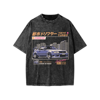 T-shirt oversized enfant Tokyo Drift en noir - imprimé coupé japonais et kanji Tokyo Turbo