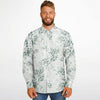 CHEMISE HOMME originale blanche  à fleurs - MANCHES LONGUES