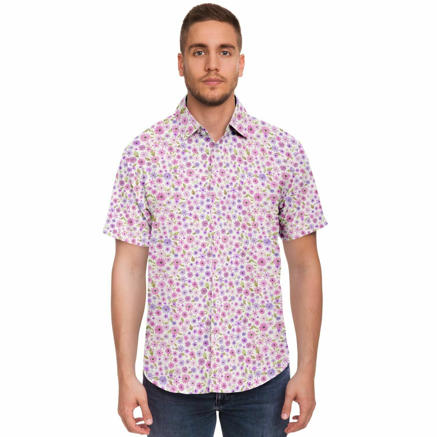 chemise homme mode à fleurs