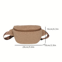 Sac bandoulière moumoute effet teddy – vue 3 | CHT'M Boutique