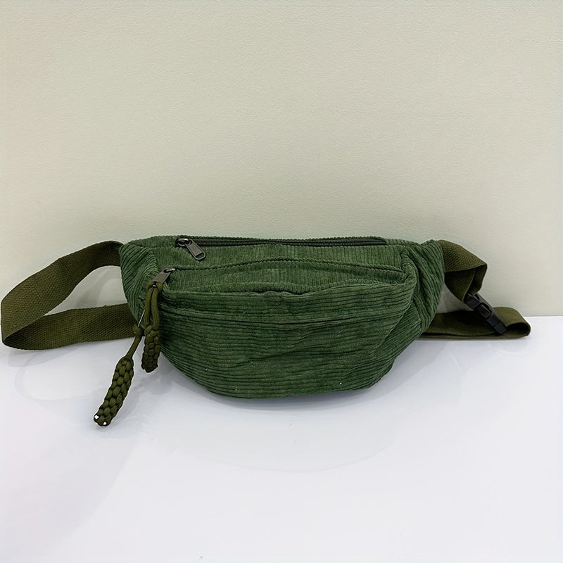 Sac banane en velours brun