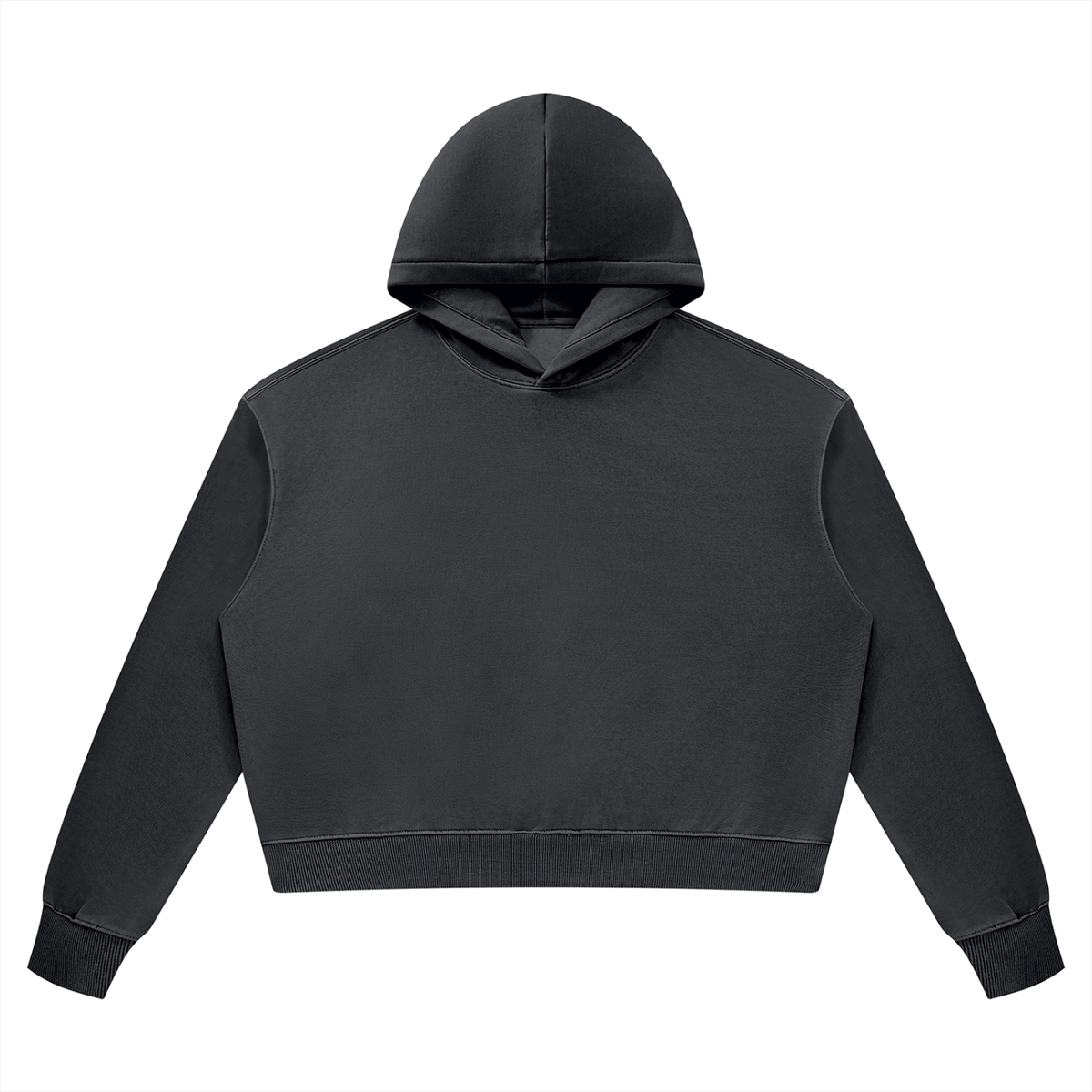 Hoodie femme délavé vintage noir délavé, vue de face