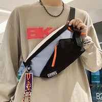 Sac banane hip-hop noir streetwear – vue 3