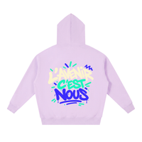 Hoodie boxy Gen Z « L'avenir c'est nous » – coupe courte