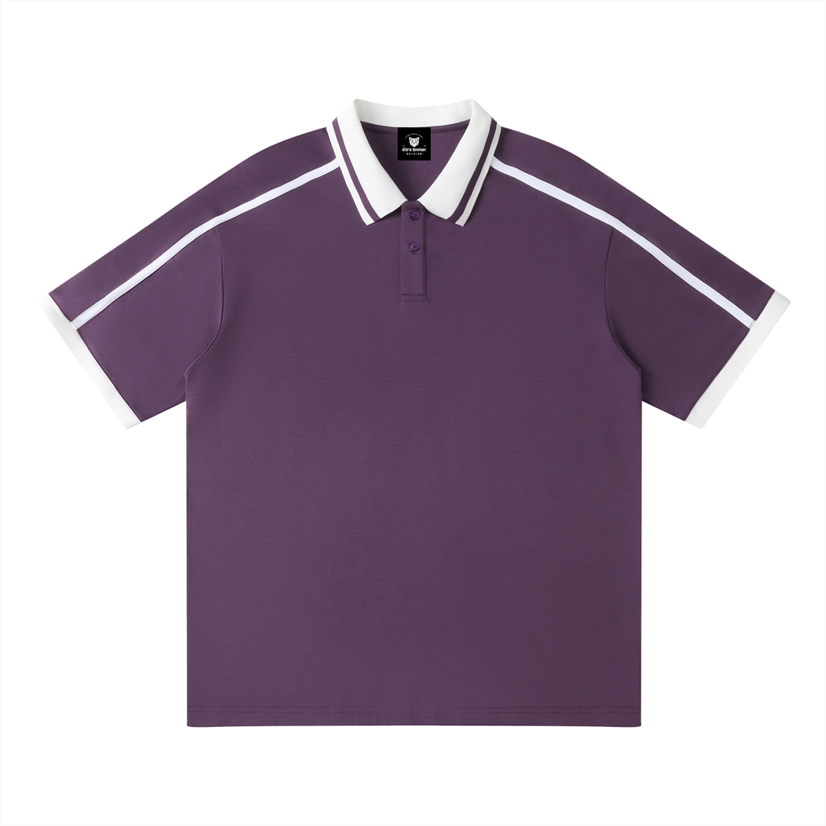 Polo Contrast Piping Noir Original — Streetwear Belge
