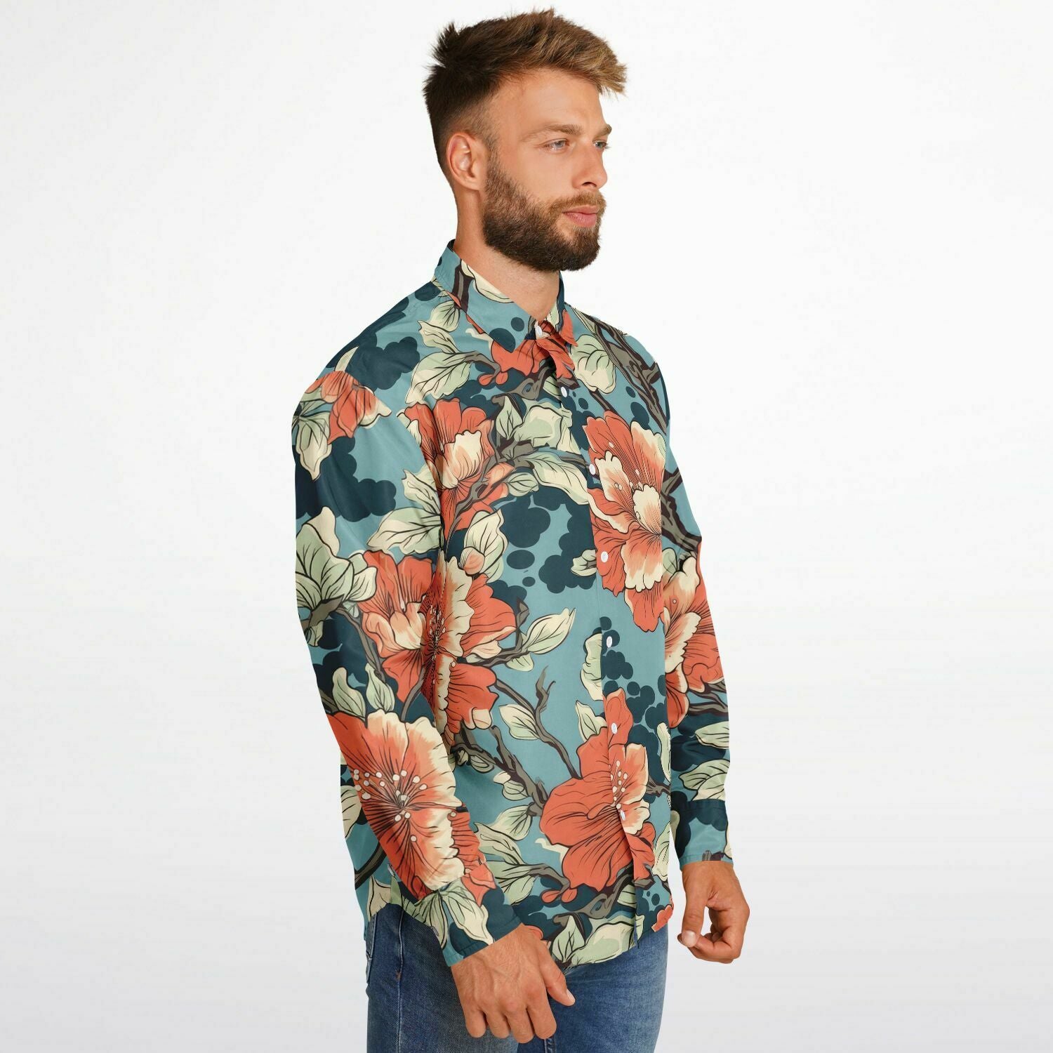chemise homme design hawaïen floral