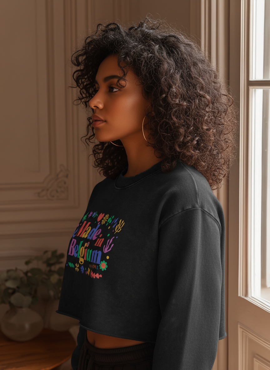 Pull Court femme - "MADE IN BELGIUM WITH LOVE"