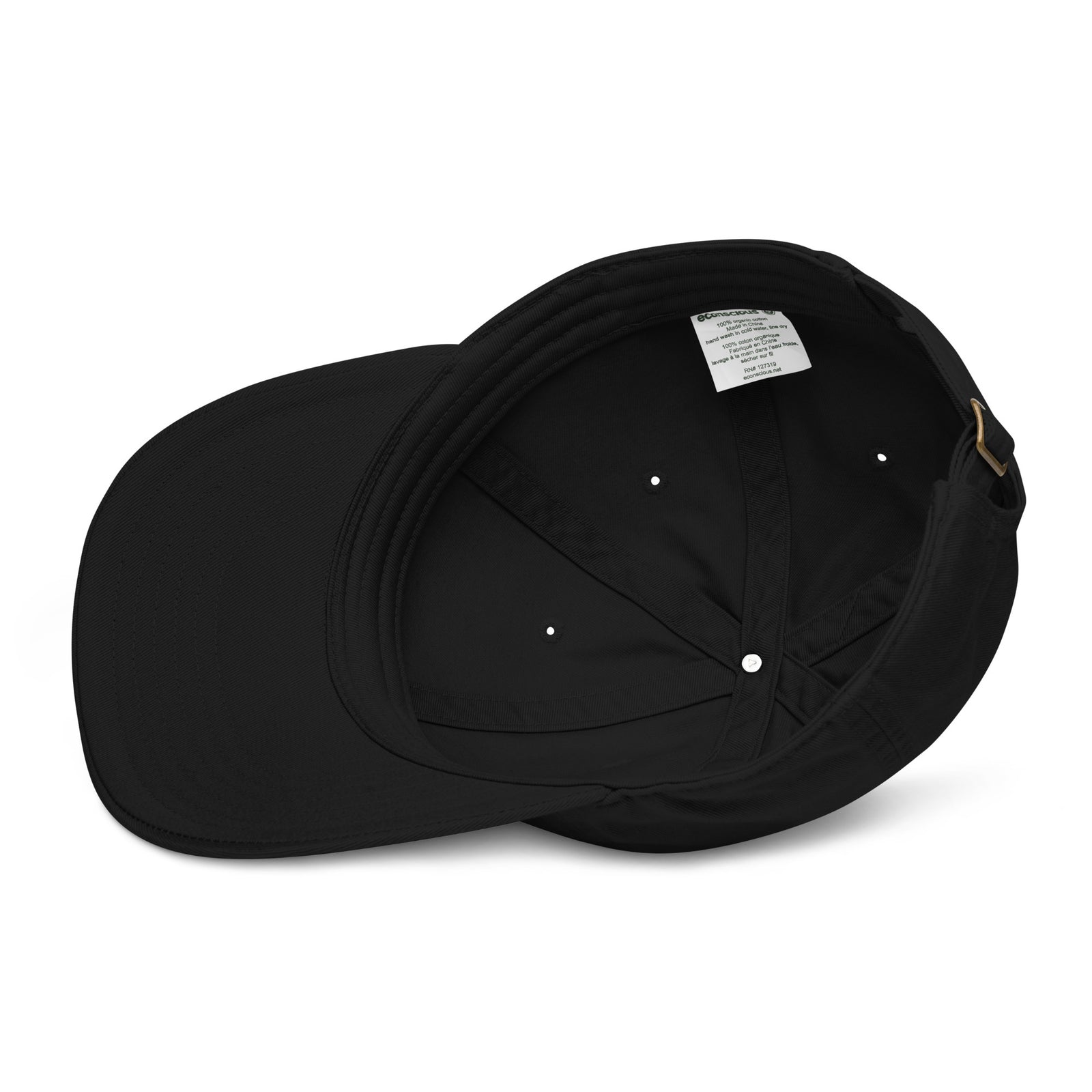 Casquette baseball bio mountain bike noir vue de profil CHT'M Boutique