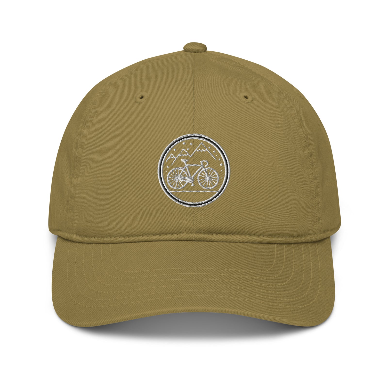Casquette baseball bio mountain bike noir vue de trois quarts CHT'M Boutique