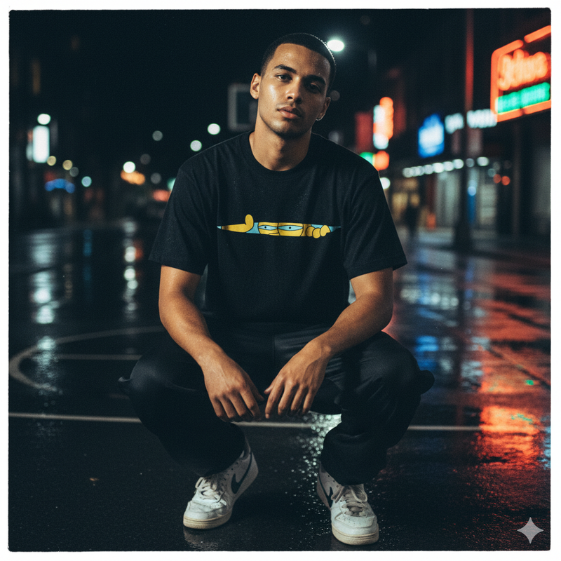 T-shirt Bart Simpson Original Unisexe - Coupe Loose Coton Bio Sorona - Streetwear Les Simpsons