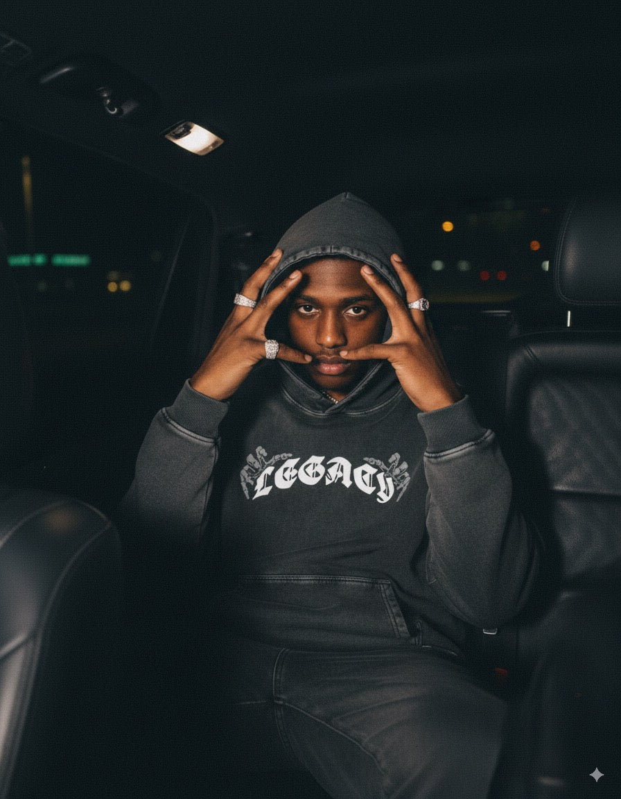 sweat capuche noir hip hop