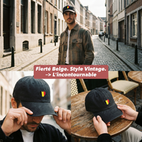 Casquette Délavée COEUR BELGE - Dad Cap Vintage Belge