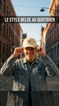 Casquette Délavée COEUR BELGE - Dad Cap Vintage Belge