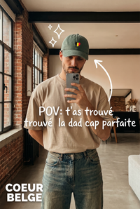 Casquette Délavée COEUR BELGE - Dad Cap Vintage Belge