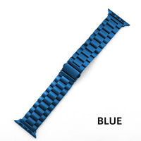 Bracelet Apple Watch à maillons en acier inoxydable, coloris bleu