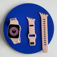 Bracelet Apple Watch sport en silicone, coloris rose poudré