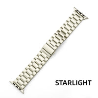 Bracelet Apple Watch à maillons en acier inoxydable, coloris lumière stellaire
