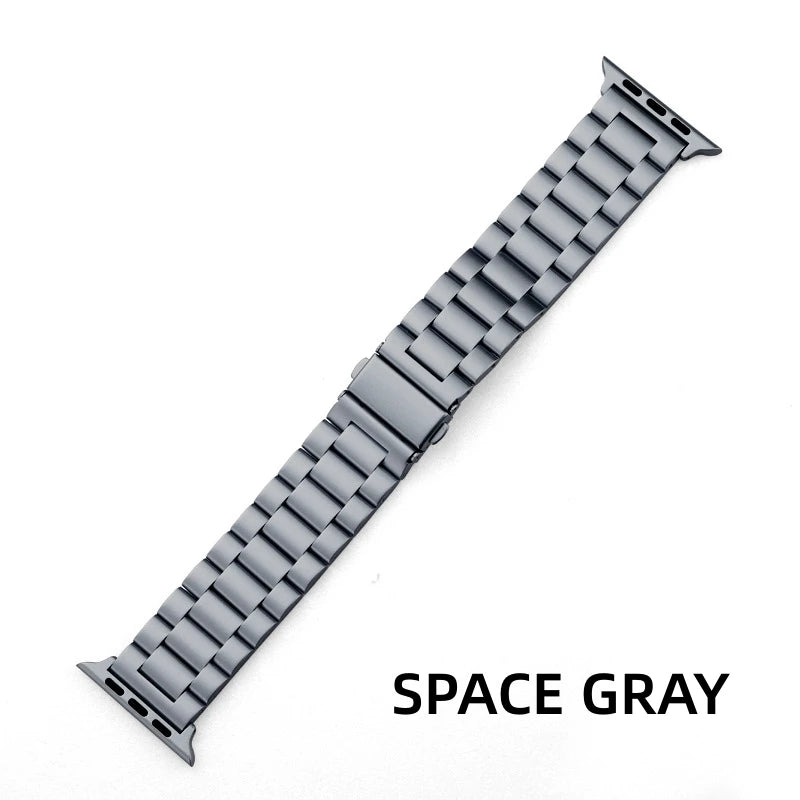 Bracelet Apple Watch à maillons en acier inoxydable, coloris gris sidéral