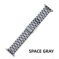 Bracelet Apple Watch à maillons en acier inoxydable, coloris gris sidéral