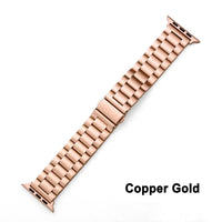 Bracelet Apple Watch à maillons en acier inoxydable, coloris or rose
