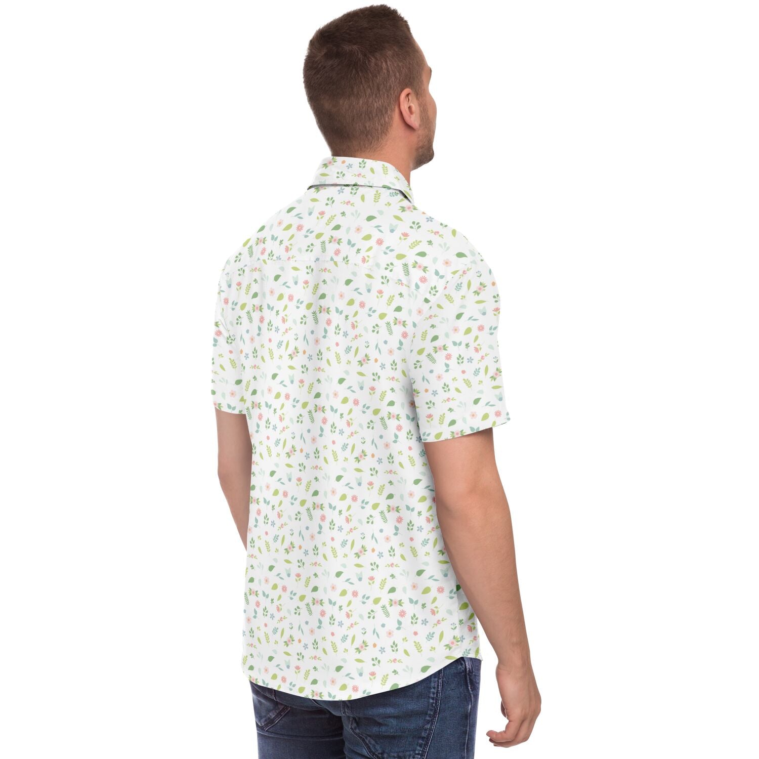 chemise manches courtes à motifs floraux