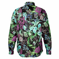 chemise élégante homme à fleurs mauves