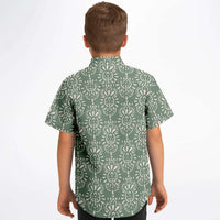 chemise jeune garçon verte fashionista