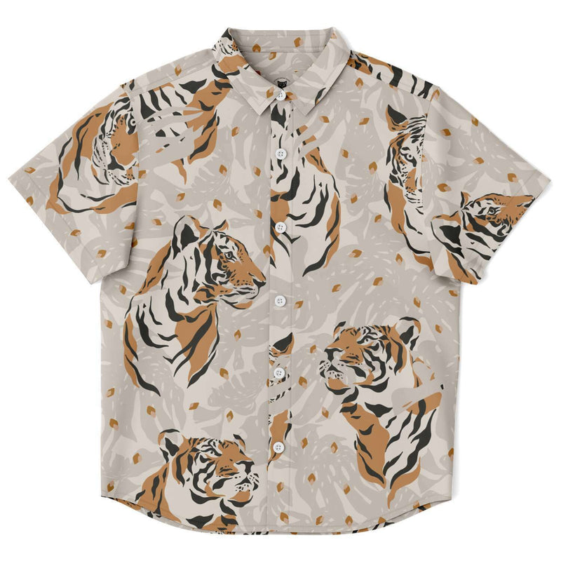 Chemise Garçon Originale À Tigres Manches Courtes