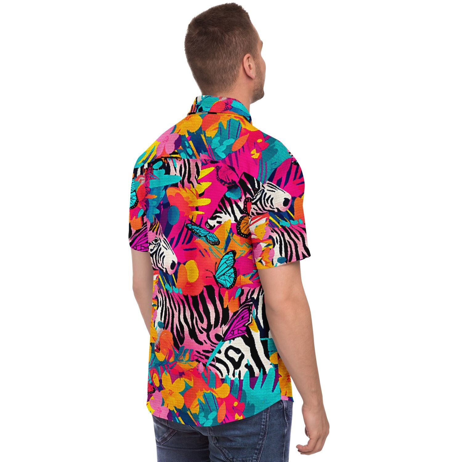 chemise homme style tropical manches courtes