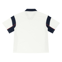 Polo Boxy Colorblock Rouge et Marine — Streetwear Belge