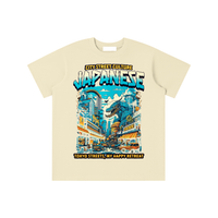 T-shirt oversized enfant Japanese - imprimé rue de Tokyo illustrée en couleurs