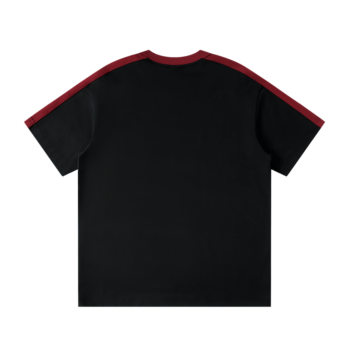 T-shirt Bandes Épaule Original Noir — Streetwear Casual Belge