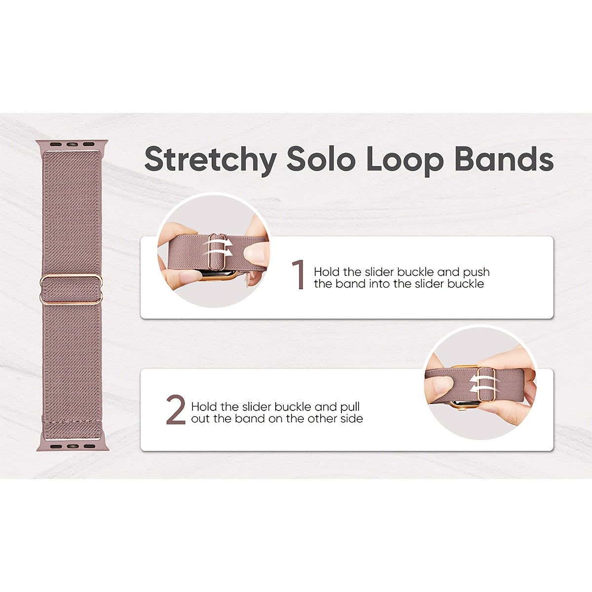 Lot de 8 bracelets Apple Watch élastiques en nylon, vue détaillée 3
