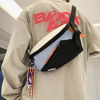 Sac banane hip-hop noir streetwear – vue 4