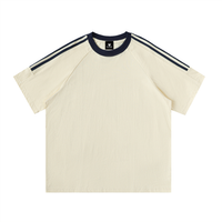 T-shirt Bandes Contrastantes Original Noir — Coton Streetwear Belge
