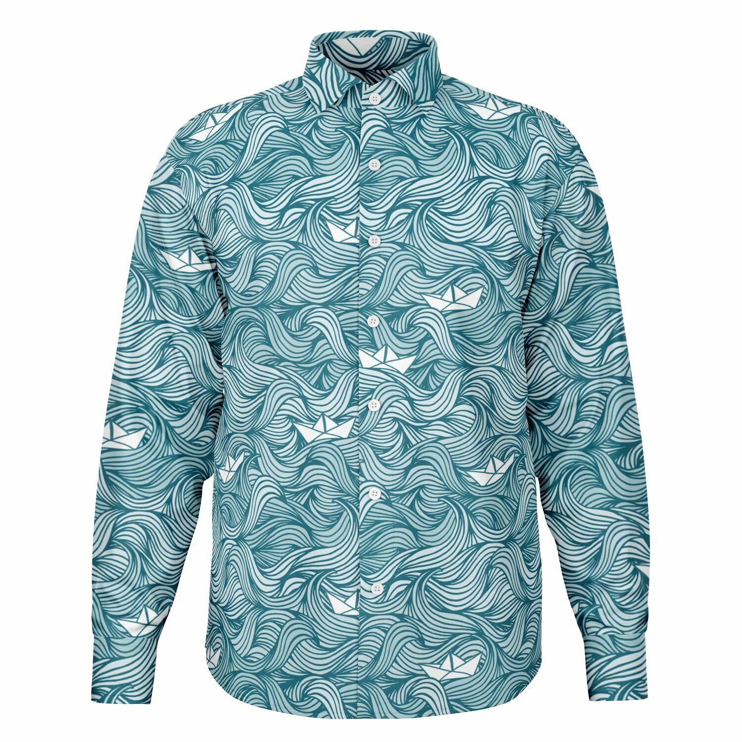 vêtement masculin chemise bleue à motifs