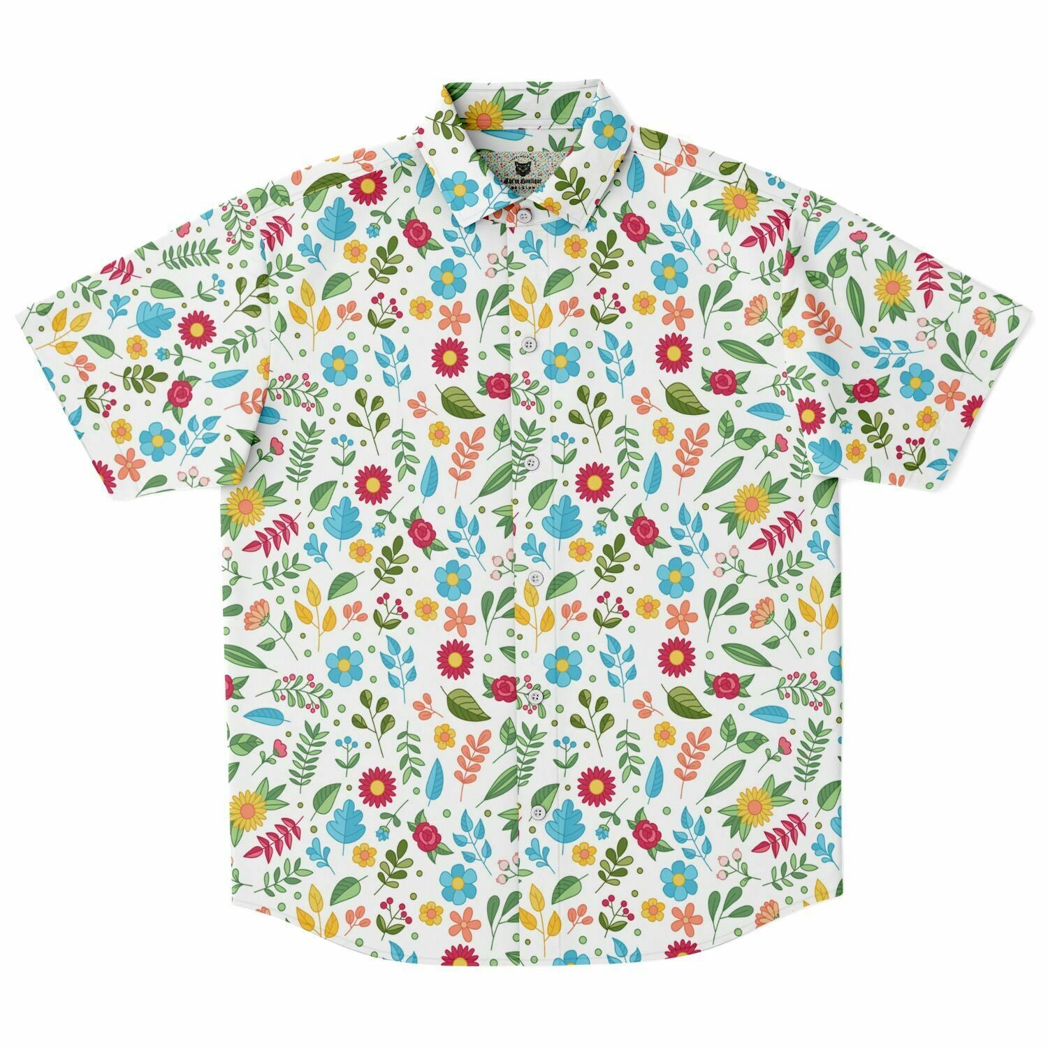 chemise à fleurs manches courtes